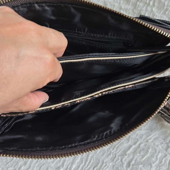 Crossbody or Shoulder Purse Bag Snake Print‎ Chic multiple pockets NWOT - Picture 11 of 13